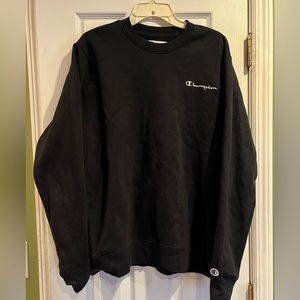 Men’s Black Champion Sweatshirt Size Medium Very Good Gently Used Condition